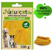 Натурални вегетариански лакомства за кучета Naturcota- Зеленчукови филенца100гр.